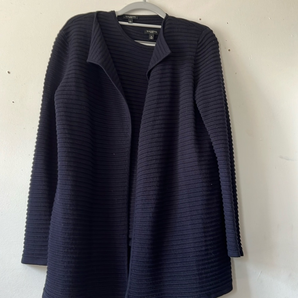 Talbots 2 piece knit cardigan set size S/P